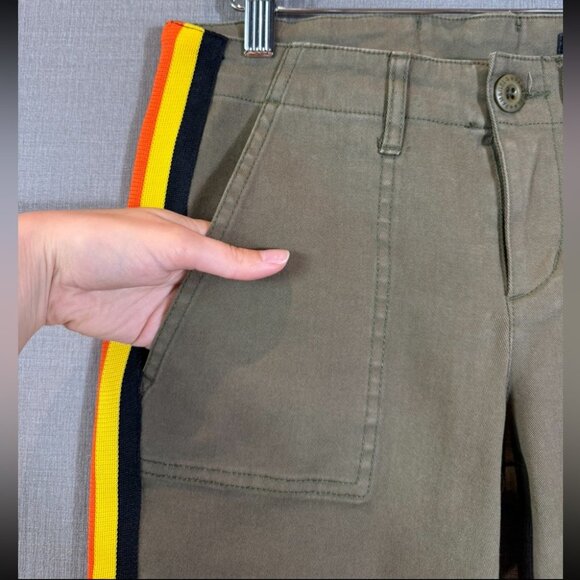 Pam & Gela Twill Utility Side Stripe Mid-Rise Ankle Skinny Pants - Picture 5 of 14